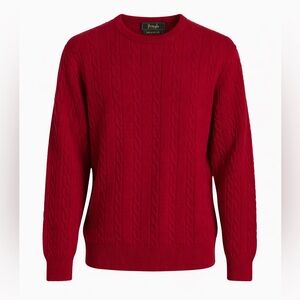 Pringle of‎ Scotland Lambswool Cable Knit Sweater Red XL Scotland